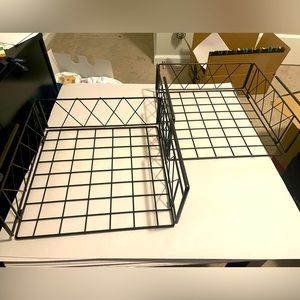 under desk organizer hanging Basket Brown.